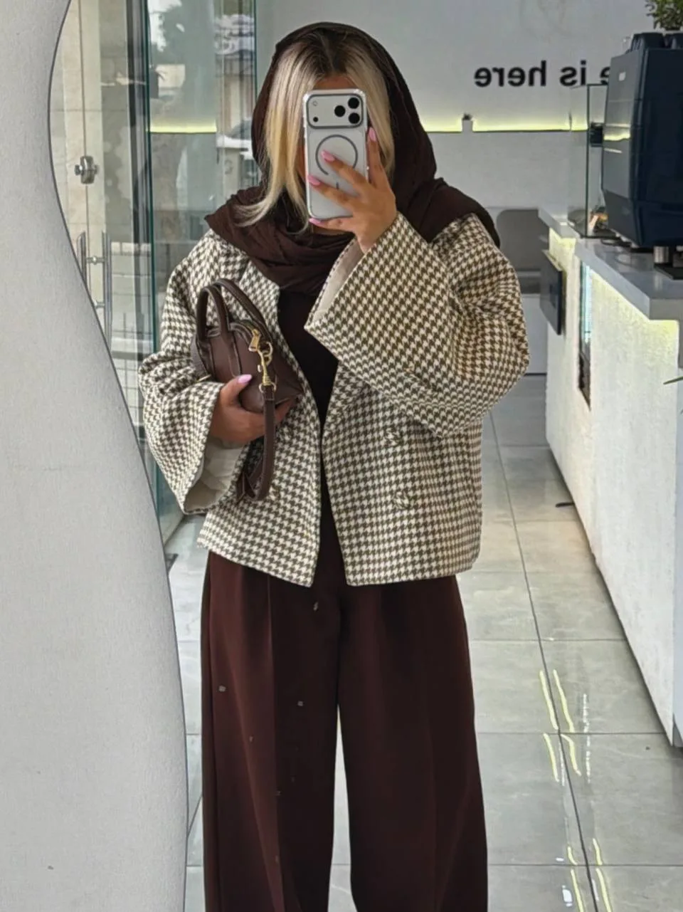 کت پشمی پیچازی آستردار زنانه مدل آستین بند